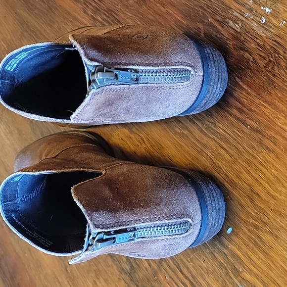 Born "Kerri" Distressed Suede Women's Bootie Brown Leather Shoes Size 7.5 - Picture 5 of 17